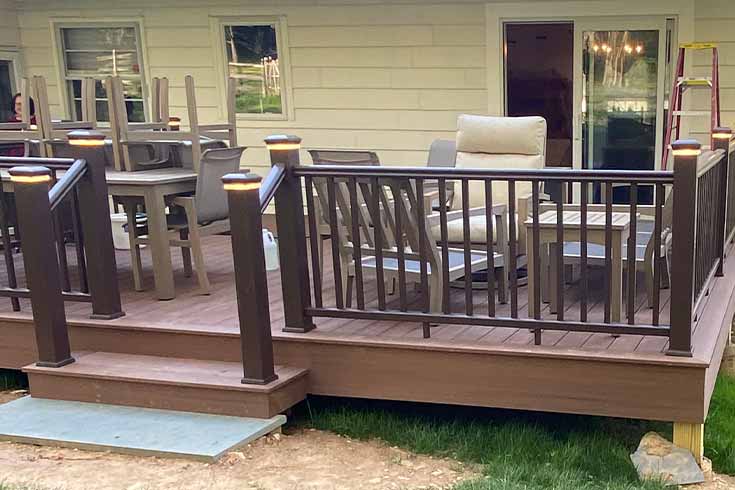 new residential deck just constructed 