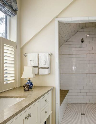 Wheelchair accessible bathroom shower remodel